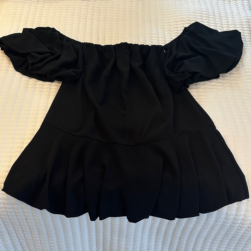 Elegant Black Off-Shoulder Women's Dress